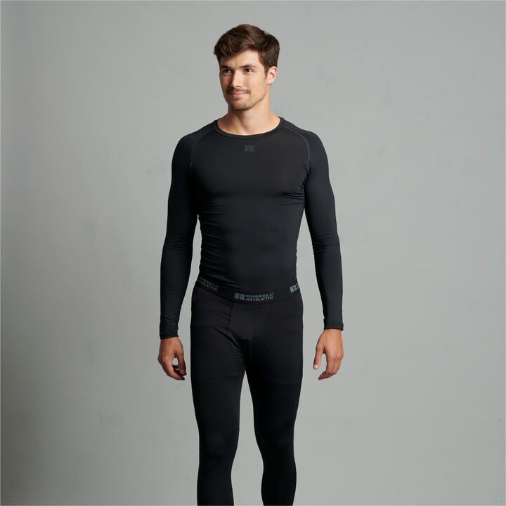 Men's CoolCore® Long Sleeve Compression T-Shirt BLACK