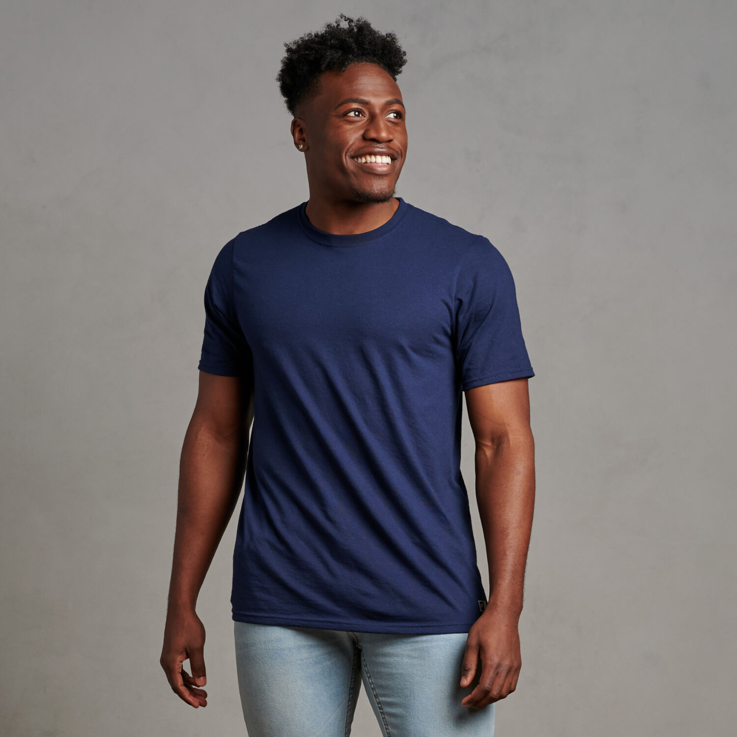 Men's Cotton Performance T-Shirt Navy