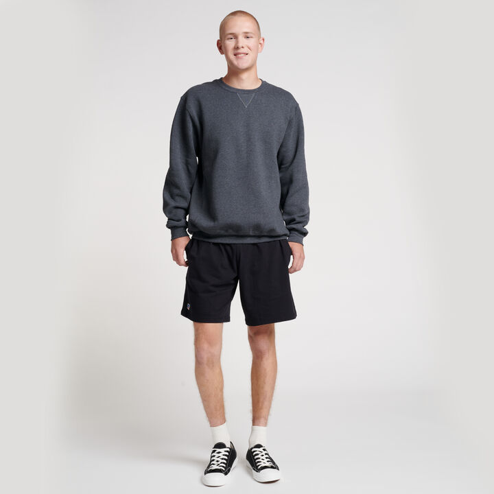 Men's Dri-Power® Fleece Crew Sweatshirt Black Heather