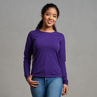 Women's Cotton Performance Long Sleeve T-Shirt Purple