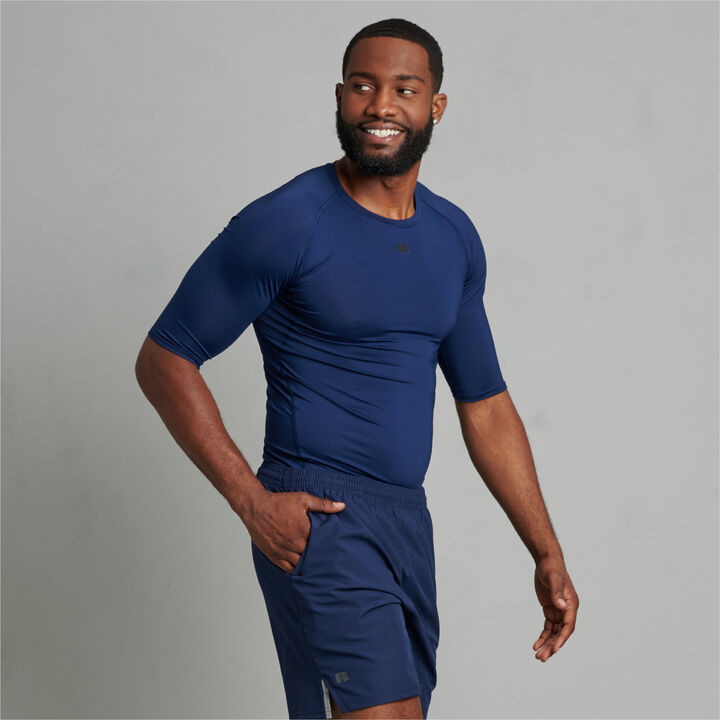 Men's CoolCore® Half Sleeve Compression T-Shirt NAVY
