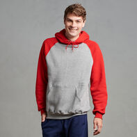 Men's Dri-Power® Fleece Colorblock Hoodie Oxford/True Red