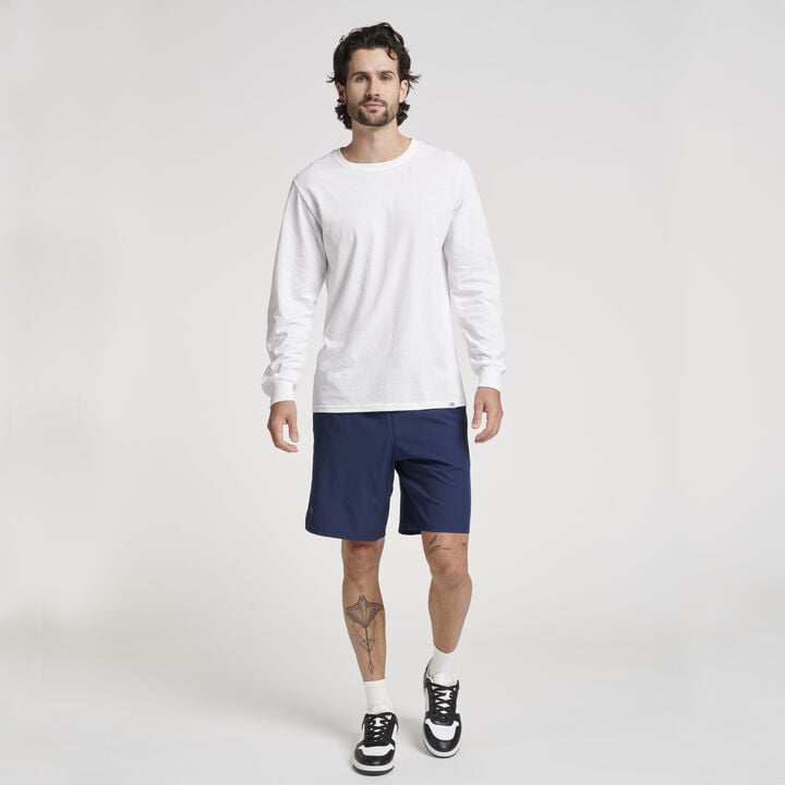 Men's Cotton Performance Long Sleeve T-Shirt White