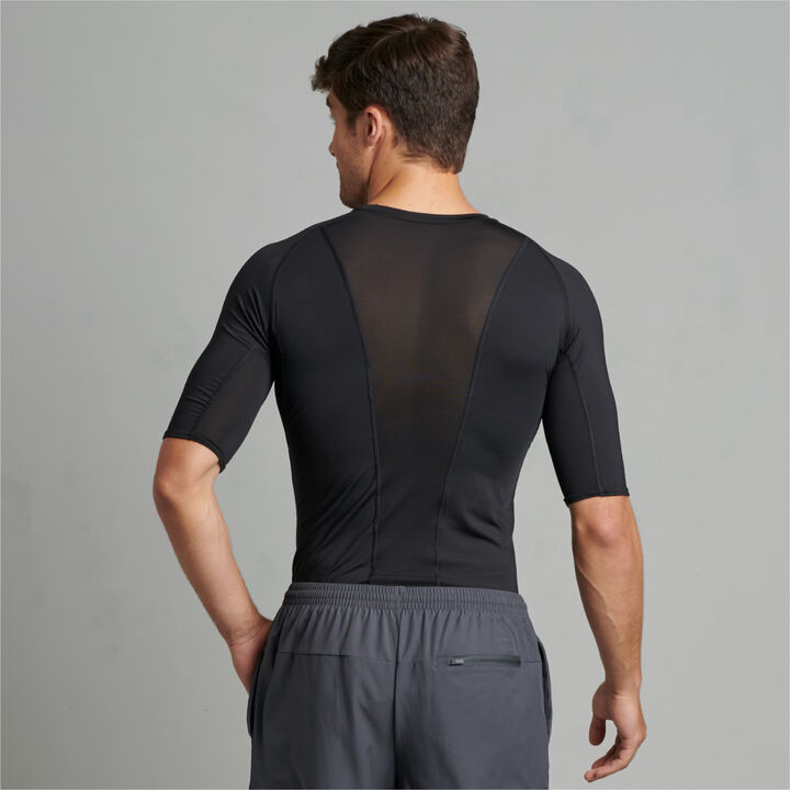 Men's CoolCore® Half Sleeve Compression T-Shirt BLACK