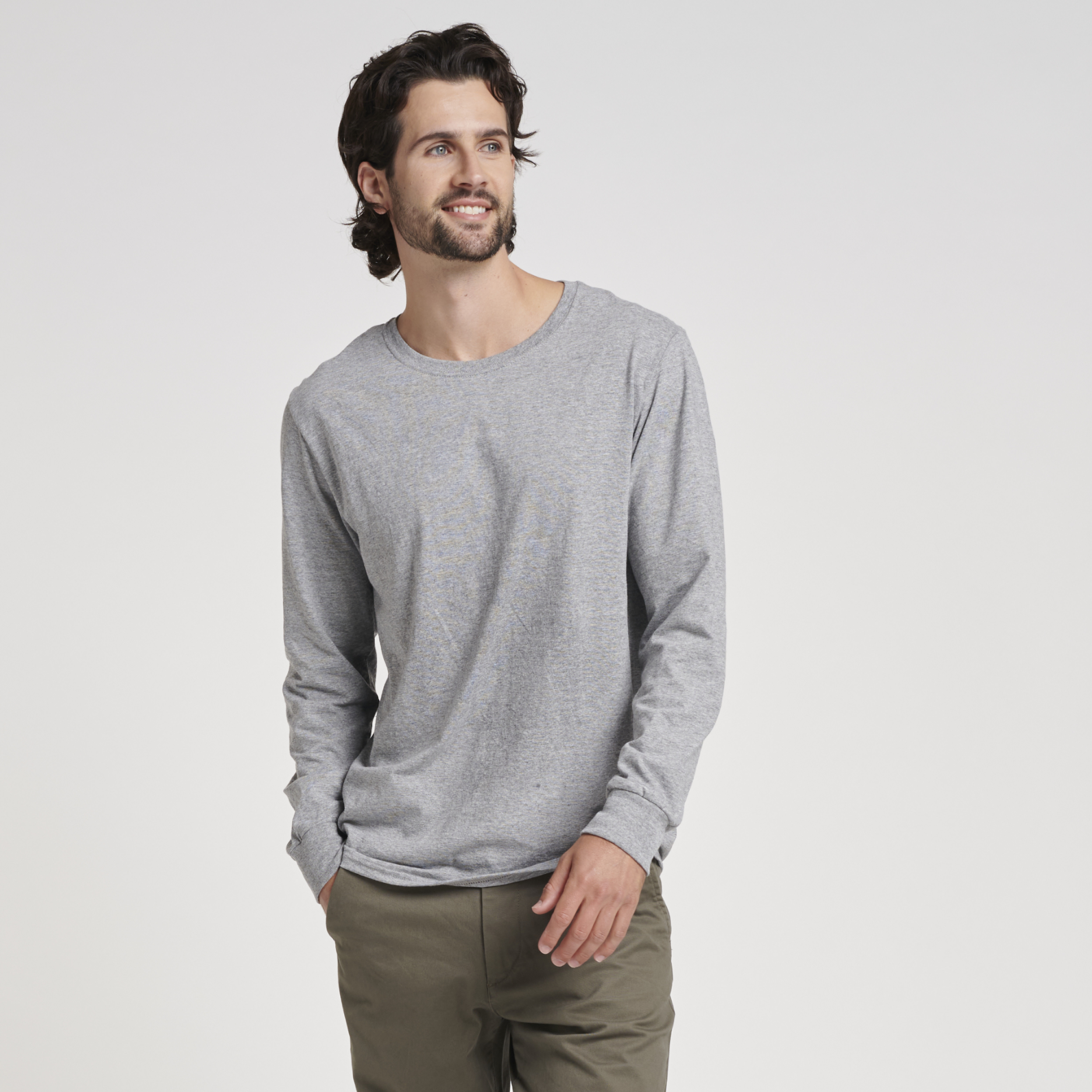 White long discount sleeve athletic shirt
