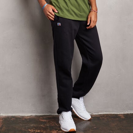 Men S Cotton Classic Open Bottom Fleece Sweatpants