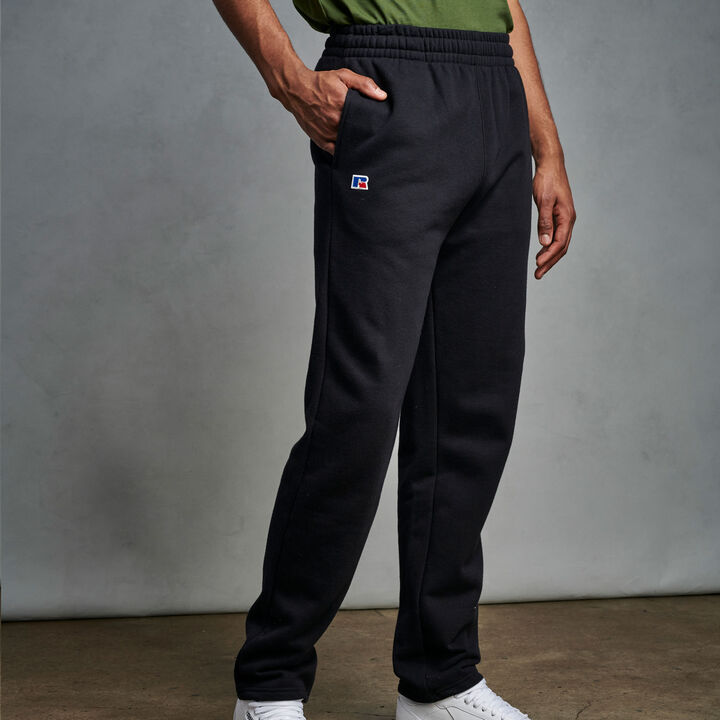 Men's Cotton Classic Open Bottom Fleece Sweatpants | Russell Athletic