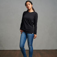 Women's Cotton Performance Long Sleeve T-Shirt Black