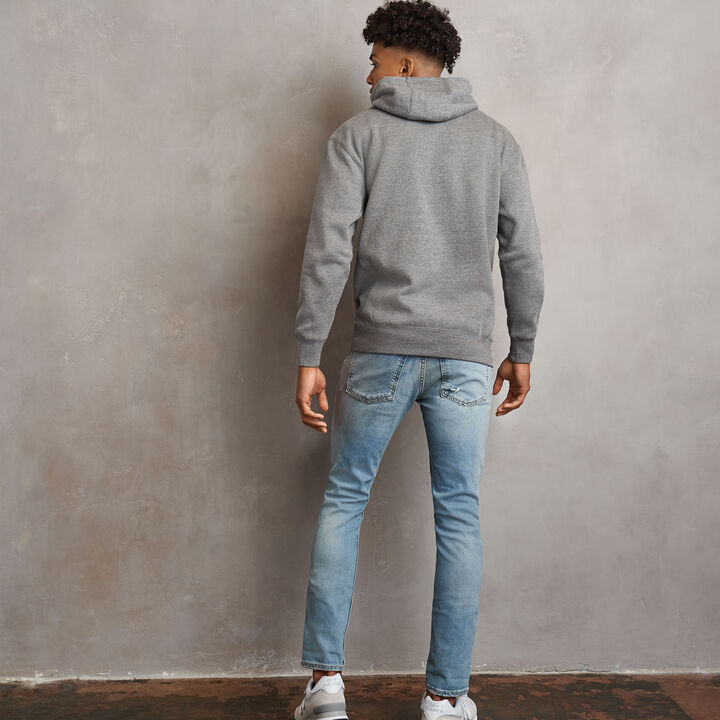 Men's Heritage Fleece Hoodie Grey Marl