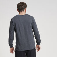 Men's Cotton Performance Long Sleeve T-Shirt Black Heather