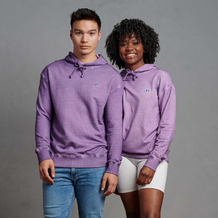 Men's Garment Dyed French Terry Hoodie Violet