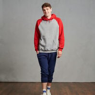Men's Dri-Power® Fleece Colorblock Hoodie Oxford/True Red