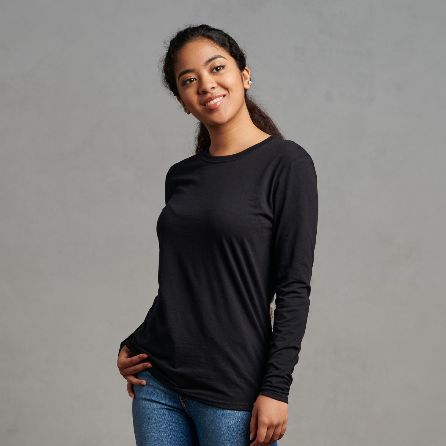Cotton On Body ACTIVE FITTED LONG SLEEVE TOP - Long sleeved top - black 