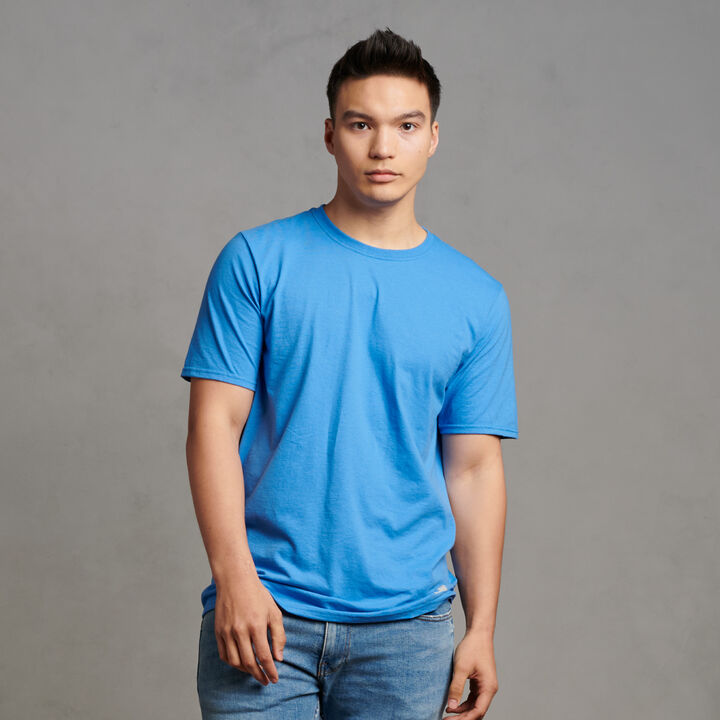 Men's Cotton Performance T-Shirt Collegiate Blue