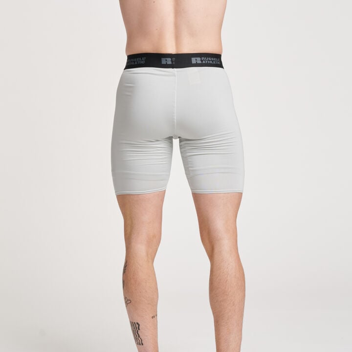 Men's Coolcore® Compression Shorts GRIDIRON SILVER