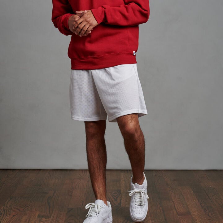Men’s Dri-Power Mesh Shorts with Pockets WHITE