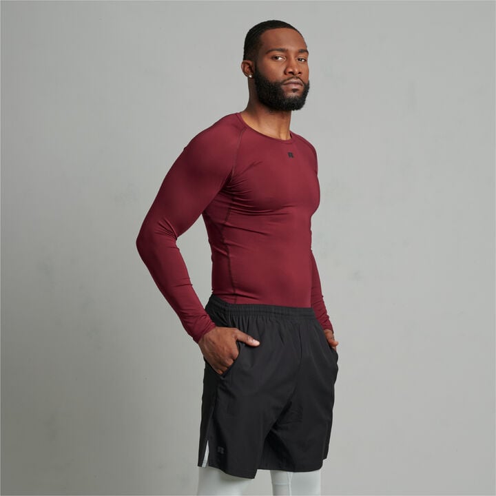 Men's CoolCore® Long Sleeve Compression T-Shirt MAROON