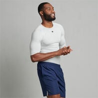 Men's CoolCore® Half Sleeve Compression T-Shirt GRIDIRON SILVER