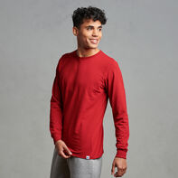 Men's Cotton Performance Long Sleeve T-Shirt Cardinal