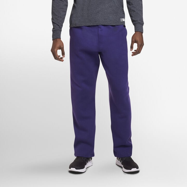 Men's Dri-Power® Open Bottom Fleece Sweatpants Purple