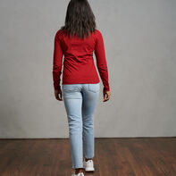 Women's Cotton Performance Long Sleeve T-Shirt Cardinal