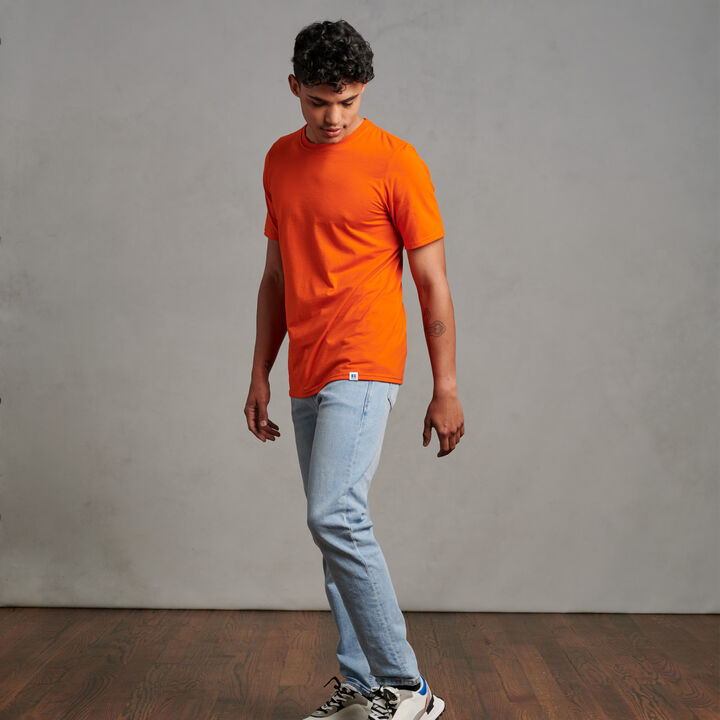 Men's Cotton Performance T-Shirt Burnt Orange