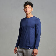 Men's Cotton Performance Long Sleeve T-Shirt Navy