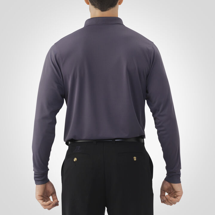 Men's Dri-Power® Performance Long Sleeve Golf Polo STEALTH