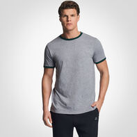 Men's Cotton Performance Ringer T-Shirt OXFORD/DARK GREEN