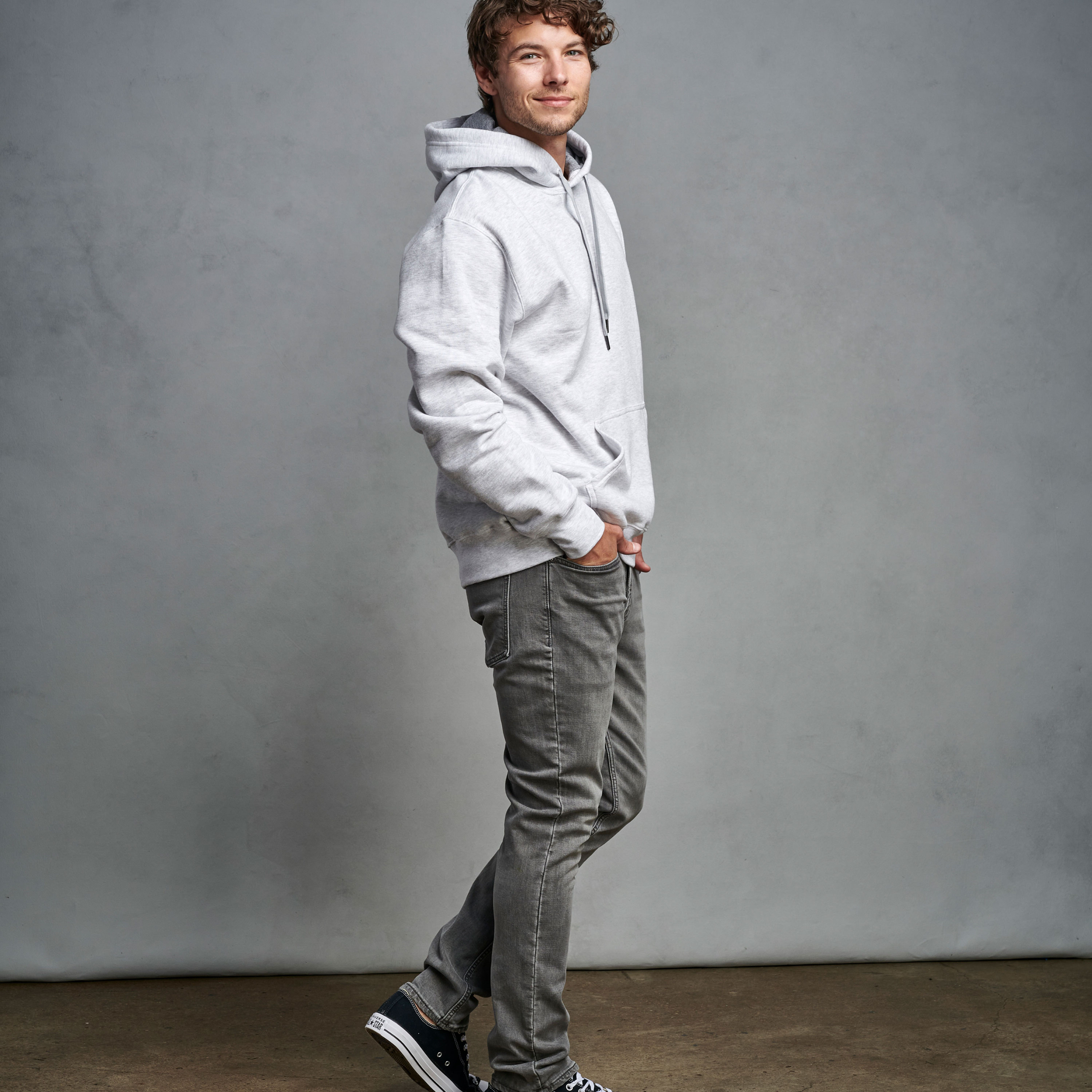 russell men's premium fleece pullover hood
