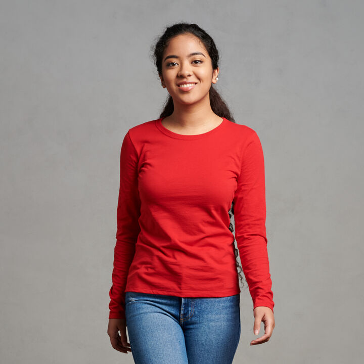 Women's Cotton Performance Long Sleeve T-Shirt True Red