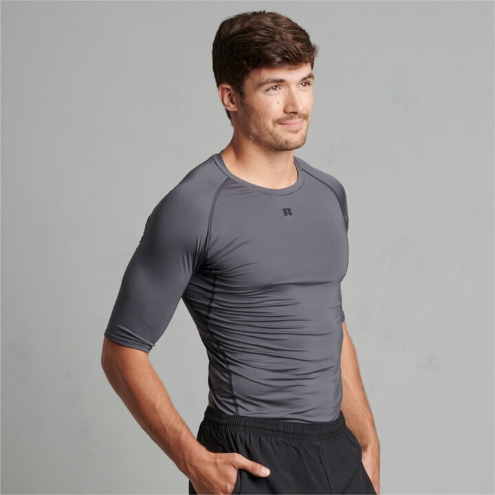 Men's CoolCore® Half Sleeve Compression T-Shirt STEALTH