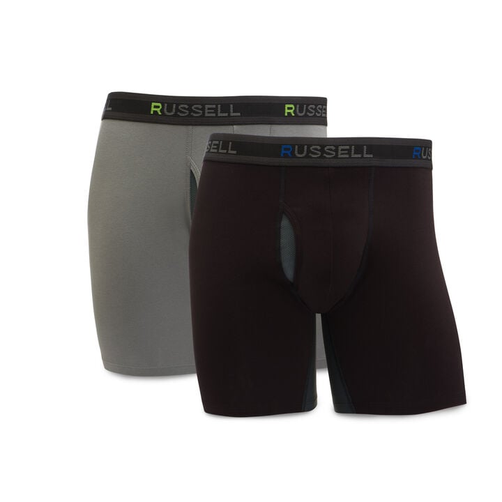 Men's Cotton Performance Boxer Briefs (2 Pack) | Russell Athletic