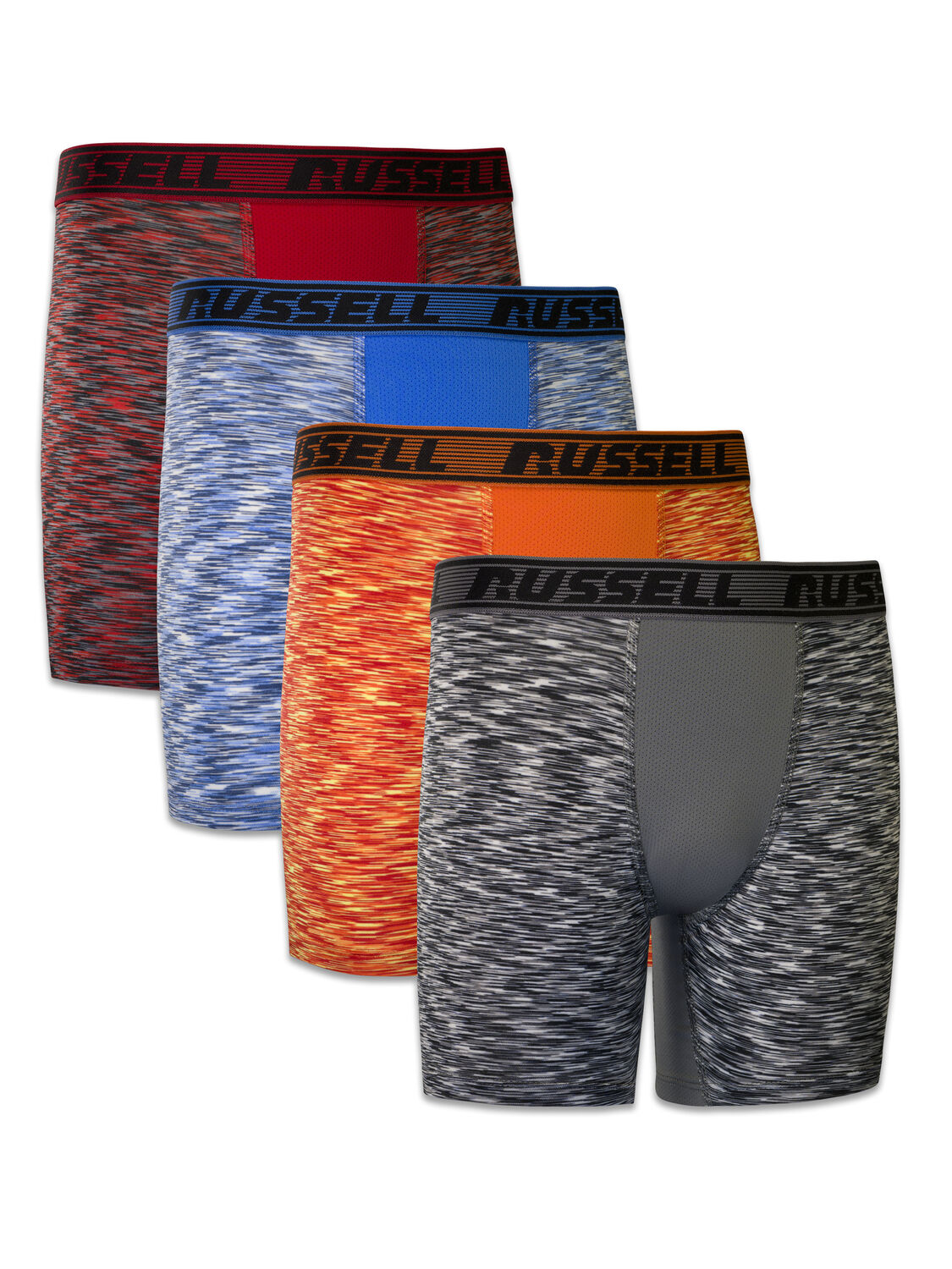 Boys' Underwear – 4 Pack Long Leg Performance Compression Boxer Briefs  (4-18)
